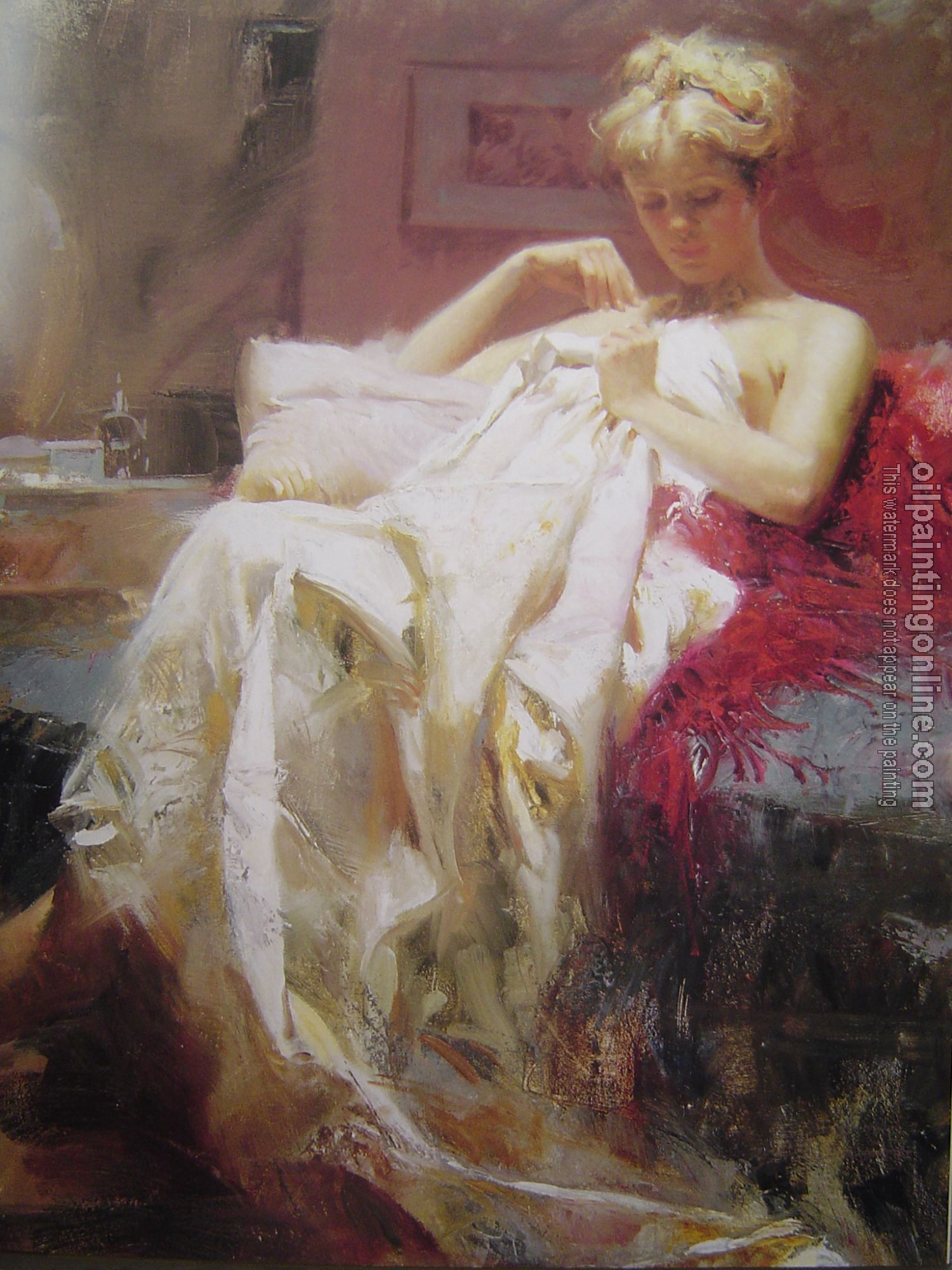 Pino Daeni - Impression oil painting.